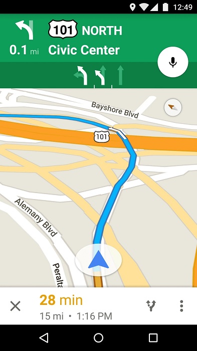 谷歌地图app截图
