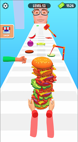 堆栈汉堡跑酷app截图