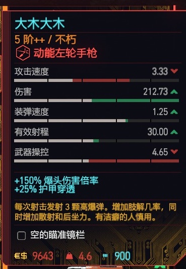 《赛博朋克2077》左轮枪推荐排行榜一览