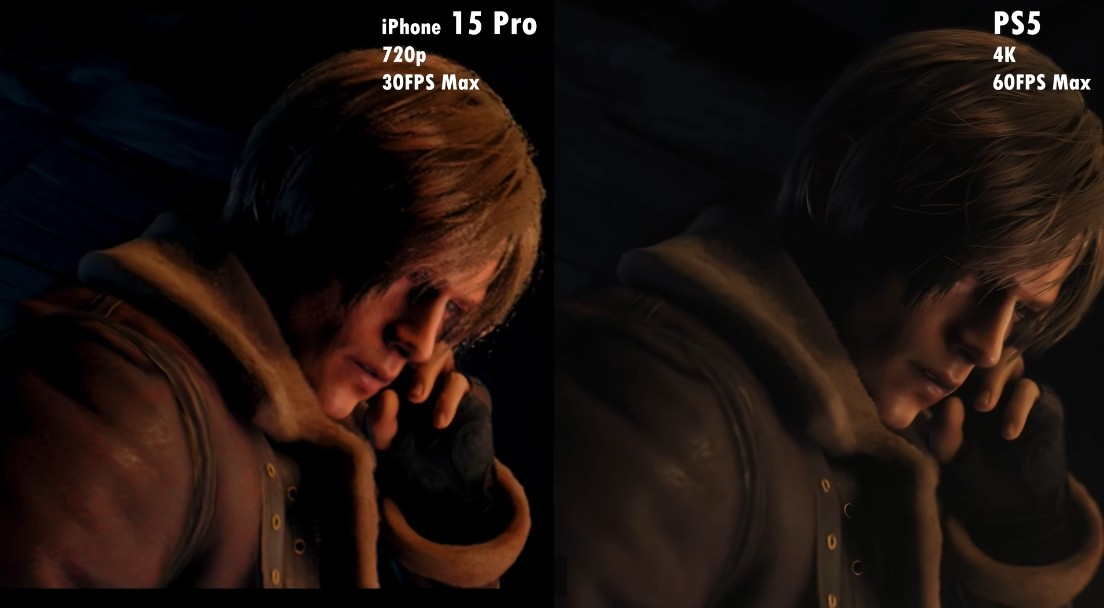 《生化危机4RE》iPhone15Pro对比PS5