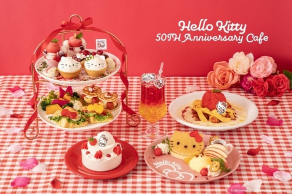 Hello Kitty迎来50岁生日，纪念主题咖啡厅将于9月起陆续登场